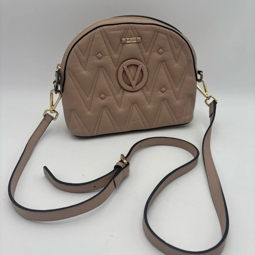 Valentino By Mario Valentino Beige‎ Quilted Crossbody Bag